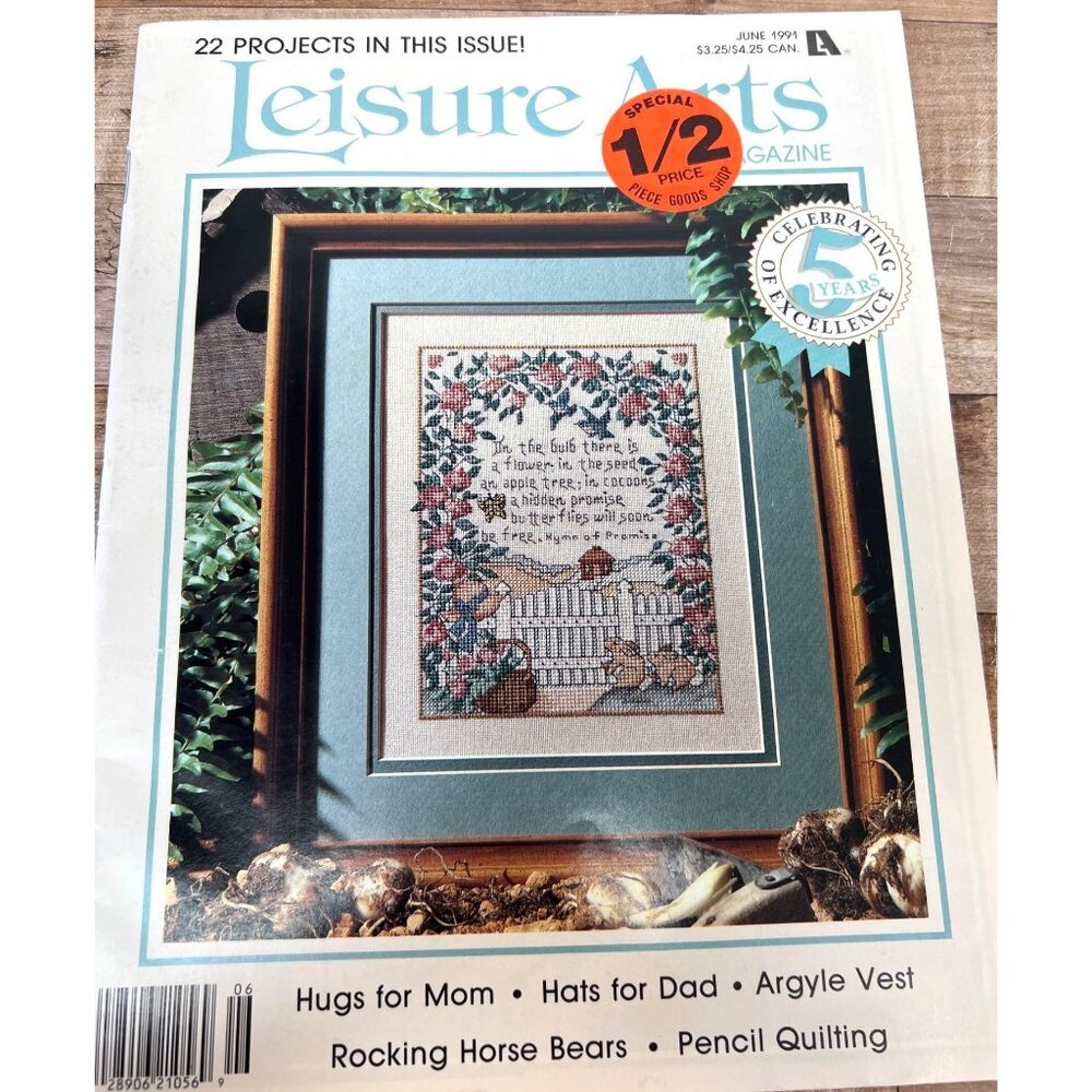 Vintage Leisure Arts Cross Stitch Pattern Tulips & Hymn Of Promise Craft Magazin